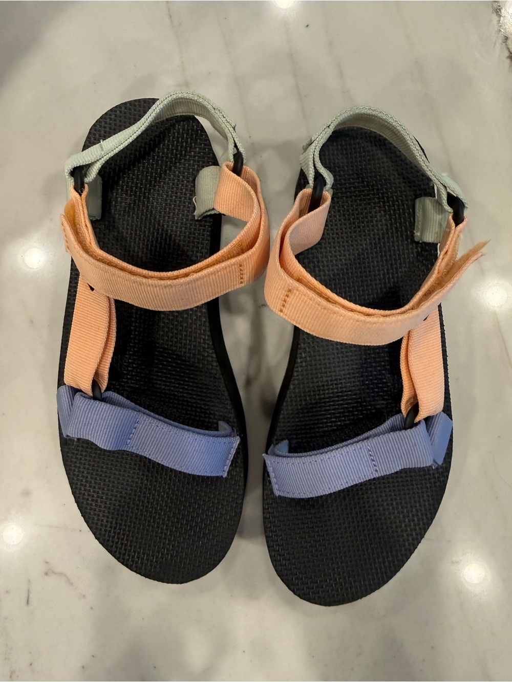 Teva Women's Strappy Sandals in Peach, Lavender & Black